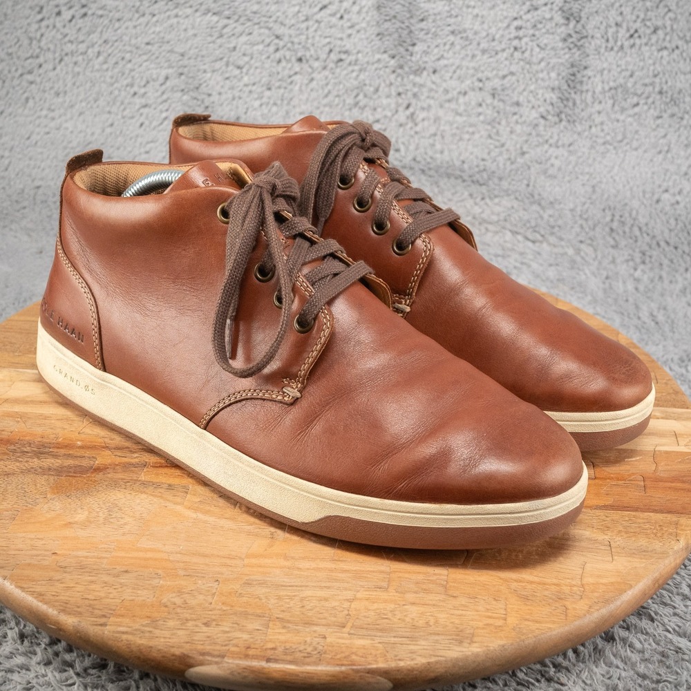 Cole Haan Vartan 2.0 Grand OS Shoes Mens‎ 10 M Brown Midcut Sneakers Casual